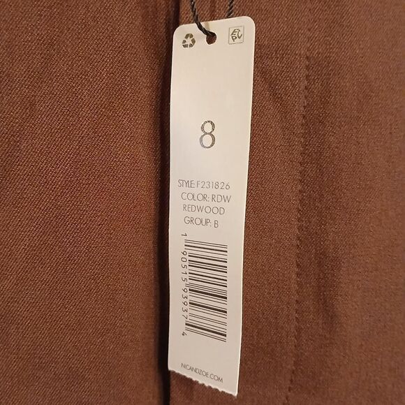 BNWT Nic + Zoe Redwood Wide Leg Pleated Dress Pants Size 8 Office - Picture 5 of 6